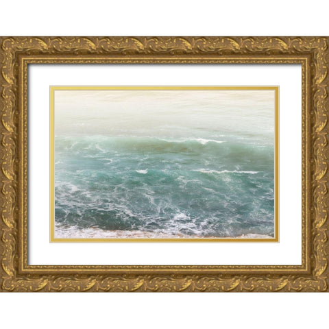 White Oceans 4 Gold Ornate Wood Framed Art Print with Double Matting by Winstanley, Ian
