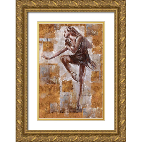 Jazz Dancer No. 1 Gold Ornate Wood Framed Art Print with Double Matting by Wiley, Marta