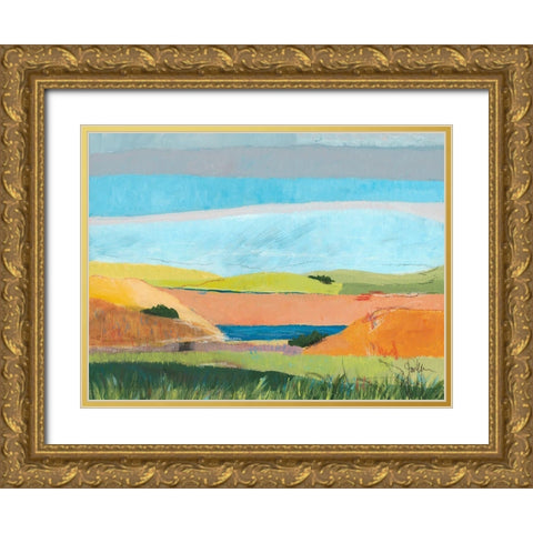 Of Independent Hues Gold Ornate Wood Framed Art Print with Double Matting by Weiss, Jan