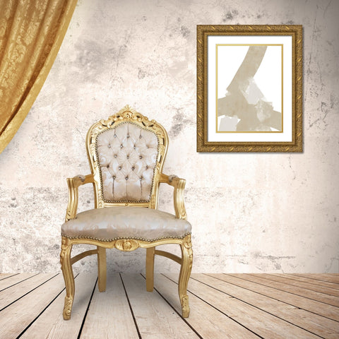Modern Neutrals No. 1 Gold Ornate Wood Framed Art Print with Double Matting by Wong, Brandon