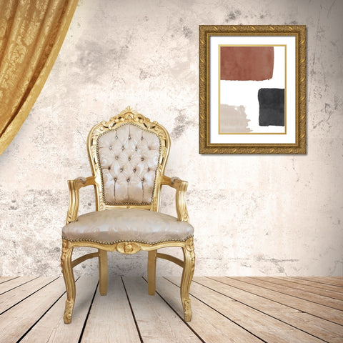 Terracotta No. 1 Gold Ornate Wood Framed Art Print with Double Matting by Wong, Brandon
