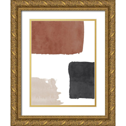 Terracotta No. 1 Gold Ornate Wood Framed Art Print with Double Matting by Wong, Brandon