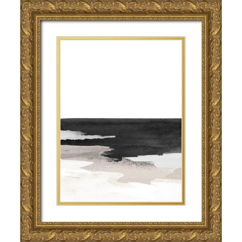 Nordic Landscape No. 1 Gold Ornate Wood Framed Art Print with Double Matting by Wong, Brandon