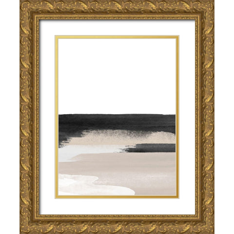 Nordic Landscape No. 2 Gold Ornate Wood Framed Art Print with Double Matting by Wong, Brandon