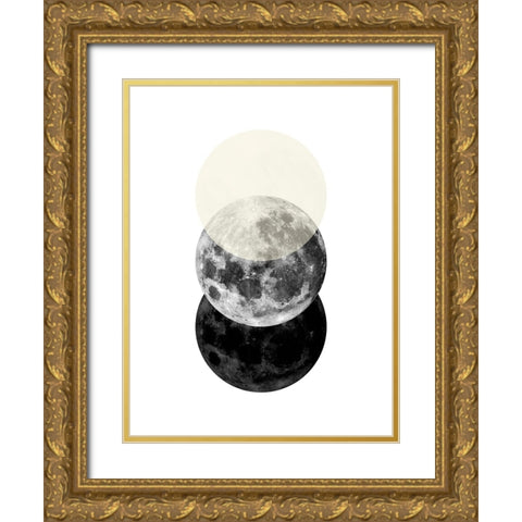 Black Beige No. 3 Gold Ornate Wood Framed Art Print with Double Matting by Wong, Brandon