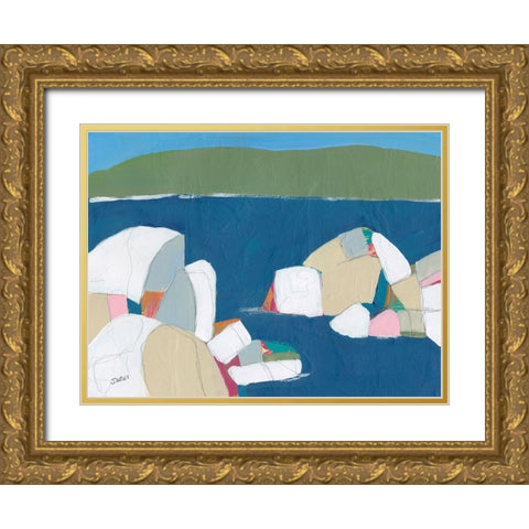 Sand Harbor No. 1 Gold Ornate Wood Framed Art Print with Double Matting by Weiss, Jan