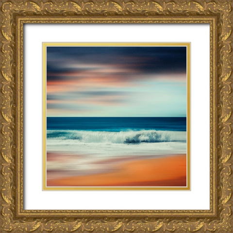 Wave After Wave Gold Ornate Wood Framed Art Print with Double Matting by Wustenhagen, Dirk