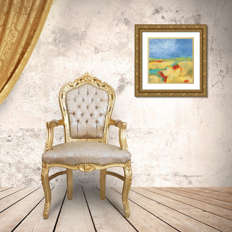Meandering River Gold Ornate Wood Framed Art Print with Double Matting by Weiss, Jan