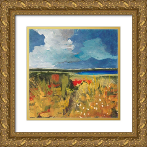 Spring Wildflowers Gold Ornate Wood Framed Art Print with Double Matting by Weiss, Jan