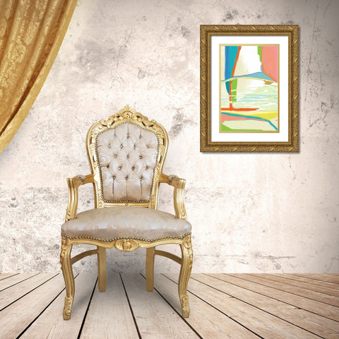 Deconstructed Landscape 3 Gold Ornate Wood Framed Art Print with Double Matting by Weiss, Jan