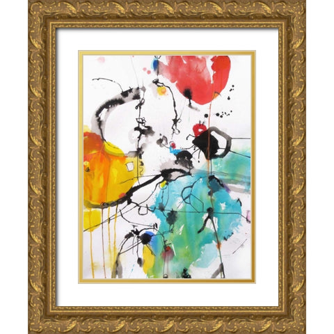 Drifting Continents Gold Ornate Wood Framed Art Print with Double Matting by Weil, Emily