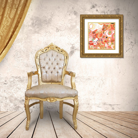Watermelon Cocktail Gold Ornate Wood Framed Art Print with Double Matting by Weiss, Jan