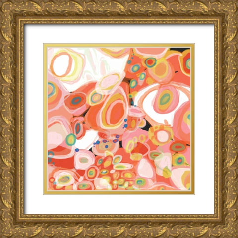 Watermelon Cocktail Gold Ornate Wood Framed Art Print with Double Matting by Weiss, Jan