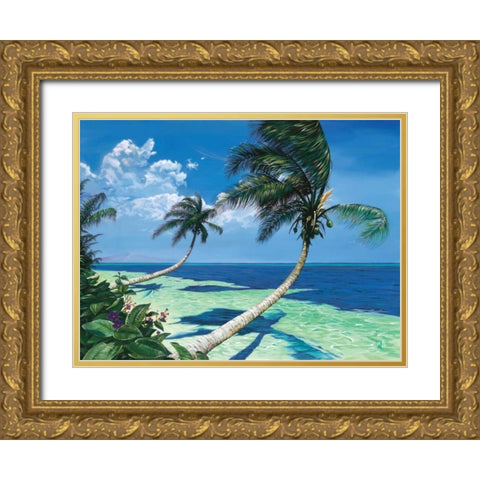 Beckoning Palms Gold Ornate Wood Framed Art Print with Double Matting by Westmoreland, Scott