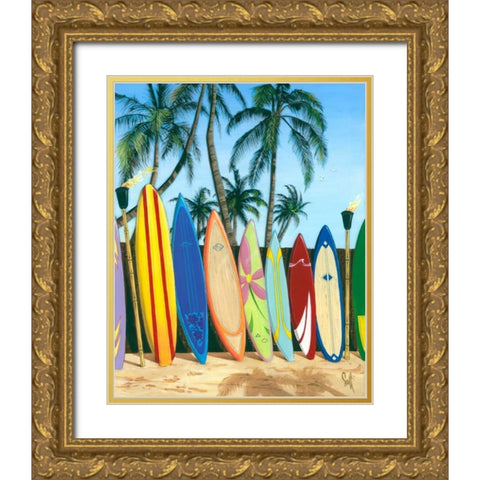 Bunch of Boards Gold Ornate Wood Framed Art Print with Double Matting by Westmoreland, Scott
