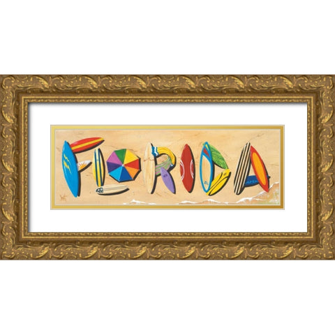 Florida Gold Ornate Wood Framed Art Print with Double Matting by Westmoreland, Scott