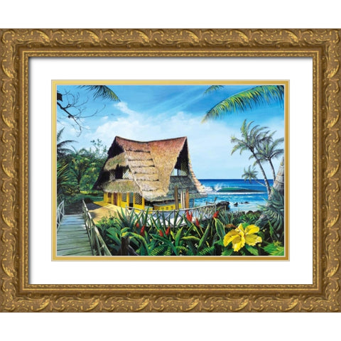 Hawaiian Hideaway Gold Ornate Wood Framed Art Print with Double Matting by Westmoreland, Scott