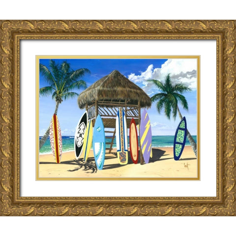 Our Gang Gold Ornate Wood Framed Art Print with Double Matting by Westmoreland, Scott
