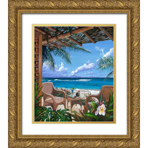 Paradise Porch Gold Ornate Wood Framed Art Print with Double Matting by Westmoreland, Scott