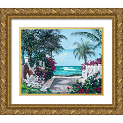 Pathway to Paradise Gold Ornate Wood Framed Art Print with Double Matting by Westmoreland, Scott