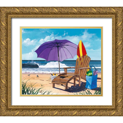 Shore Thing Gold Ornate Wood Framed Art Print with Double Matting by Westmoreland, Scott