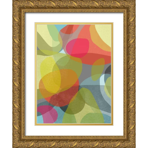 Layered Earth Two Gold Ornate Wood Framed Art Print with Double Matting by Weiss, Jan