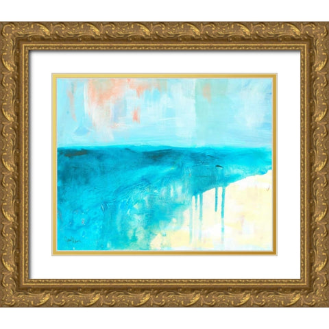Coastal Blues 2 Gold Ornate Wood Framed Art Print with Double Matting by Weiss, Jan