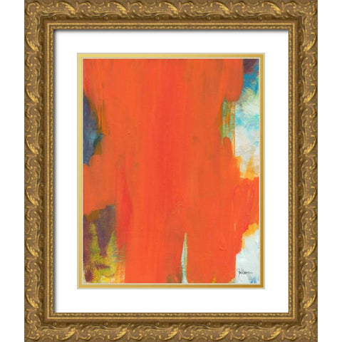 Orange Tide Gold Ornate Wood Framed Art Print with Double Matting by Weiss, Jan