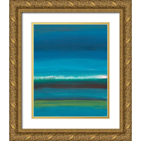 Night Coast One Gold Ornate Wood Framed Art Print with Double Matting by Weiss, Jan