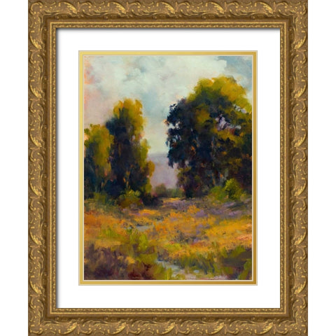 Eucalyptus Path Gold Ornate Wood Framed Art Print with Double Matting by Weil, Alice