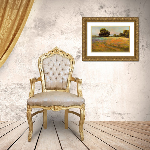 Spring Meadow Gold Ornate Wood Framed Art Print with Double Matting by Weil, Alice
