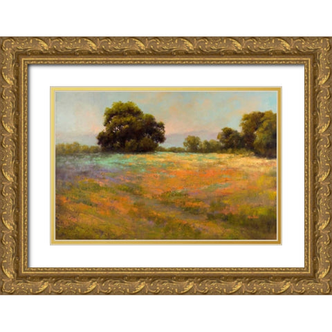 Spring Meadow Gold Ornate Wood Framed Art Print with Double Matting by Weil, Alice