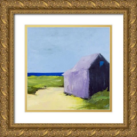 Blue Day Gold Ornate Wood Framed Art Print with Double Matting by Wakefield, Martha
