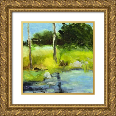 Reflections Can Whisper Gold Ornate Wood Framed Art Print with Double Matting by Wakefield, Martha
