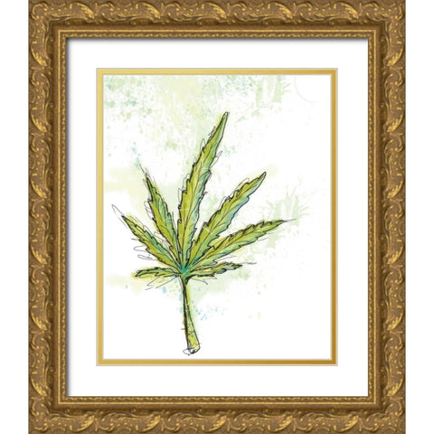 Northern Lights Gold Ornate Wood Framed Art Print with Double Matting by Weiss, Jan