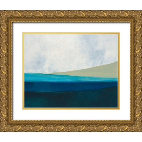 Layered Earth 1 Gold Ornate Wood Framed Art Print with Double Matting by Weiss, Jan