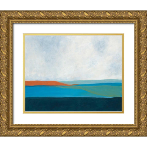 Layered Earth 2 Gold Ornate Wood Framed Art Print with Double Matting by Weiss, Jan