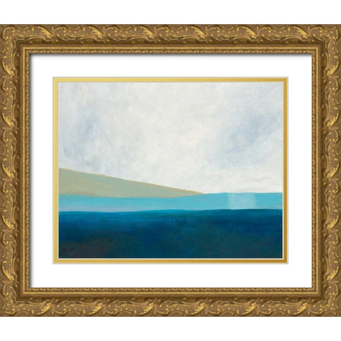 Layered Earth 3 Gold Ornate Wood Framed Art Print with Double Matting by Weiss, Jan