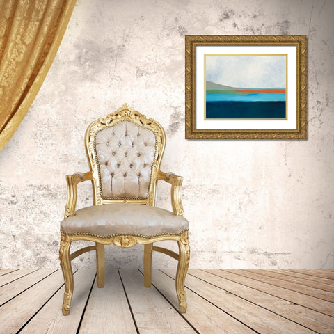 Layered Earth 4 Gold Ornate Wood Framed Art Print with Double Matting by Weiss, Jan