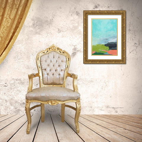 Landscape No. 95 Gold Ornate Wood Framed Art Print with Double Matting by Weiss, Jan