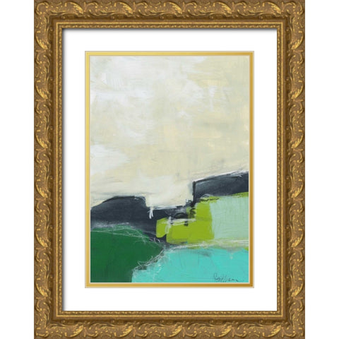 Landscape No. 99 Gold Ornate Wood Framed Art Print with Double Matting by Weiss, Jan