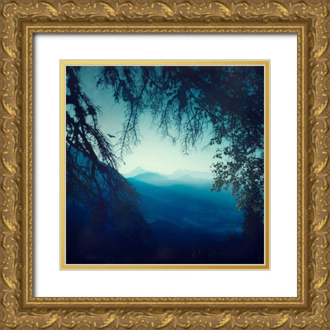 Blue Morning Gold Ornate Wood Framed Art Print with Double Matting by Wuestenhagen, Dirk