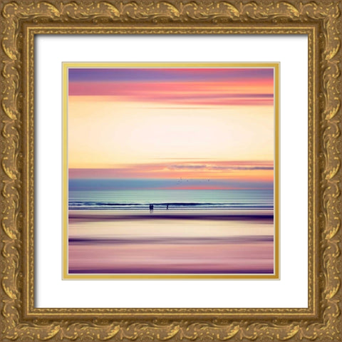 Pastel Horizons Gold Ornate Wood Framed Art Print with Double Matting by Wuestenhagen, Dirk