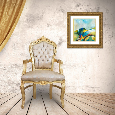 Alpine No. 1 Gold Ornate Wood Framed Art Print with Double Matting by Weiss, Jan