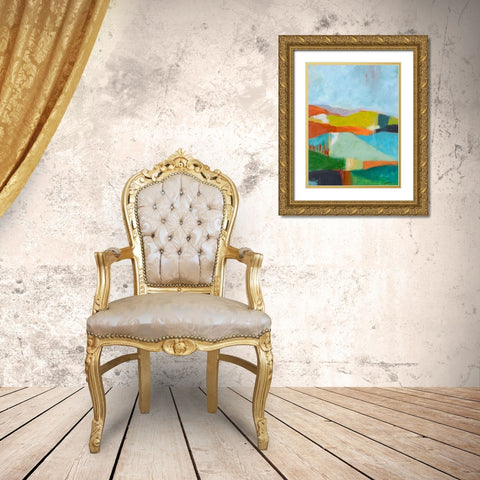 North Bay Hills Gold Ornate Wood Framed Art Print with Double Matting by Weiss, Jan