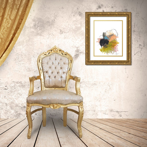 Abstract Landscape No. 30 Gold Ornate Wood Framed Art Print with Double Matting by Weiss, Jan