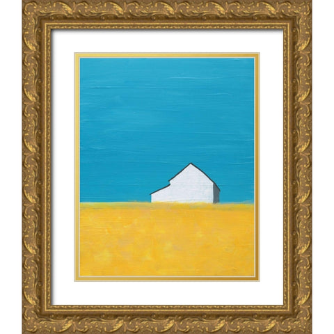 Its a Barn Gold Ornate Wood Framed Art Print with Double Matting by Weiss, Jan