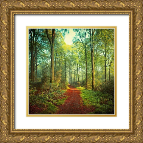 Sunday Morning Walk Gold Ornate Wood Framed Art Print with Double Matting by Wuestenhagen, Dirk