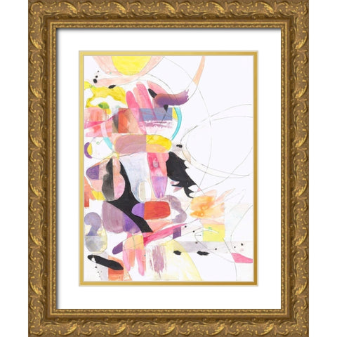 Papers No. 1 Gold Ornate Wood Framed Art Print with Double Matting by Wheeler, Erin McClusky