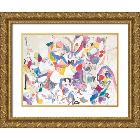 Papers No. 6 Gold Ornate Wood Framed Art Print with Double Matting by Wheeler, Erin McClusky